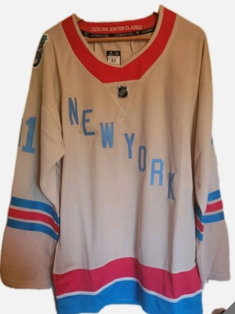 NY Rangers 2026 Winter Classic Fanatics Authentic Pro Jersey NWT 52 Shesterkin